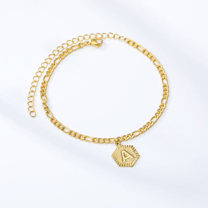 Dainty A-Z letter Anklet