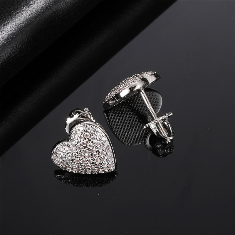 Heart Shape Zircon Stone Earring