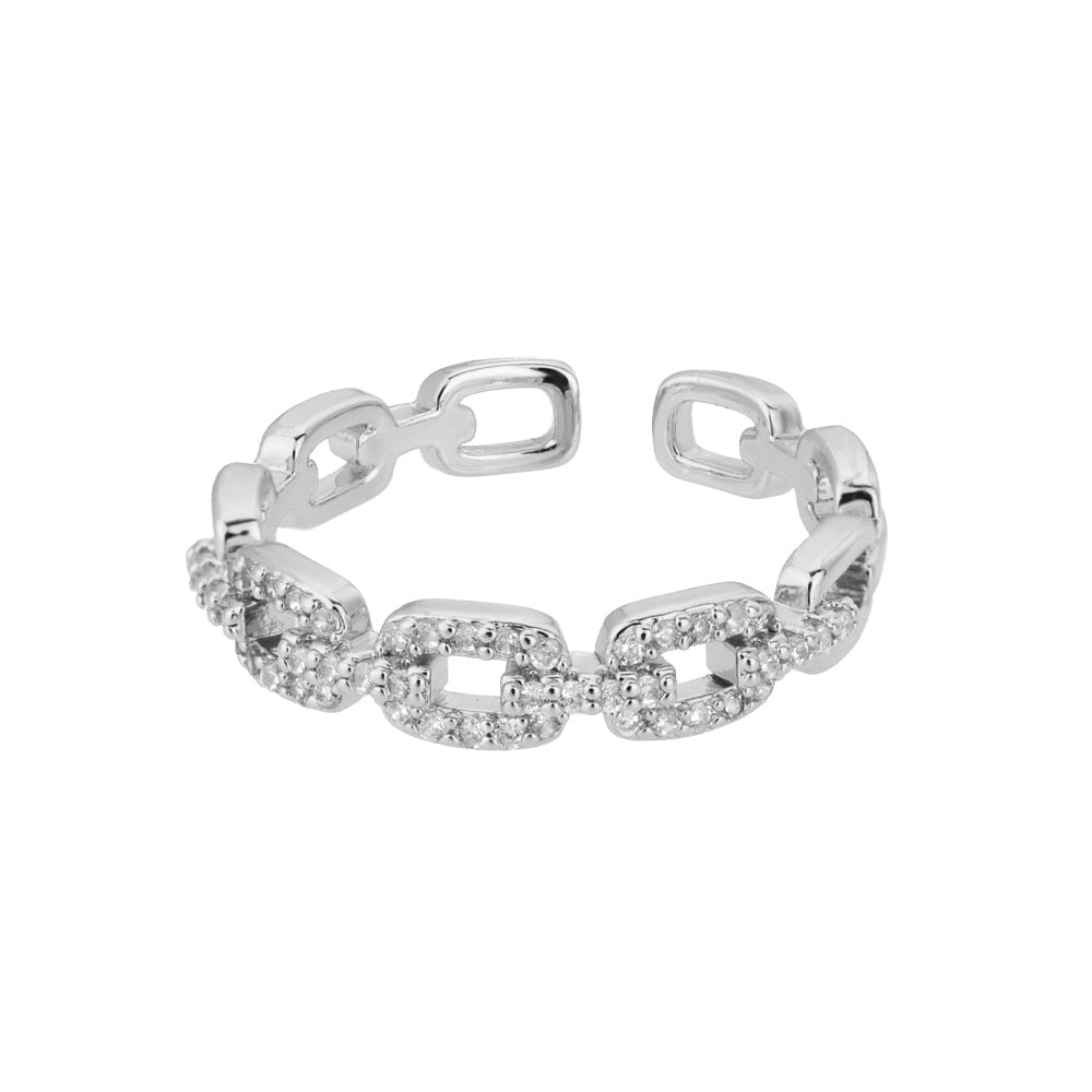 Classic Twist Chain Open Rings