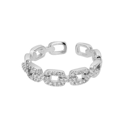 Classic Twist Chain Open Rings