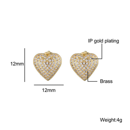 Heart Shape Zircon Stone Earring