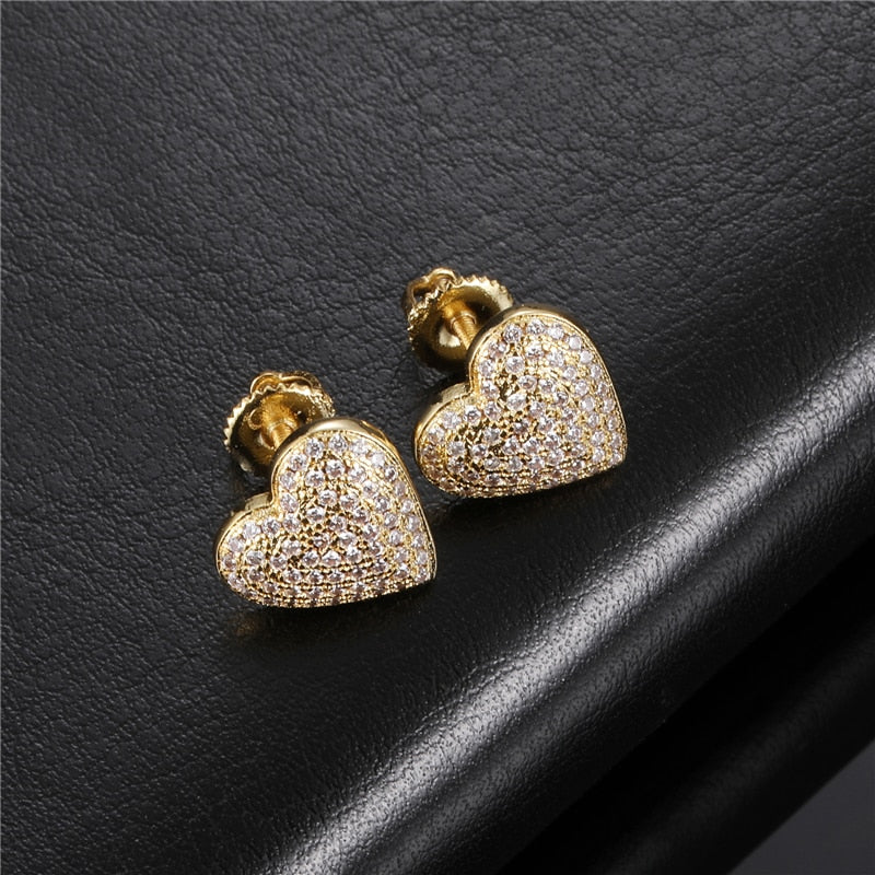 Heart Shape Zircon Stone Earring