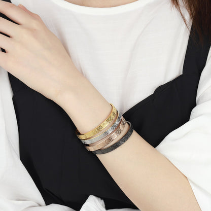 Cuff  Gold Stainless Steel Bracelet