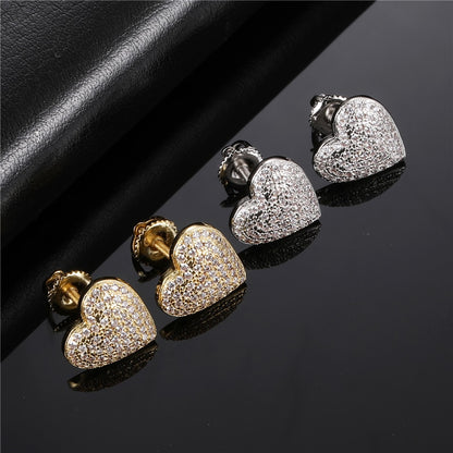 Heart Shape Zircon Stone Earring