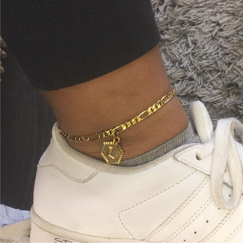 Dainty A-Z letter Anklet