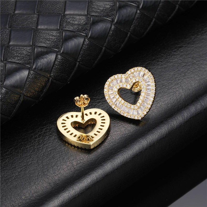 Heart Shape Zircon Stone Earring