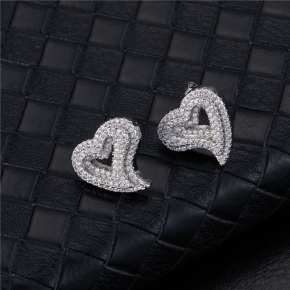 Heart Shape Zircon Stone Earring