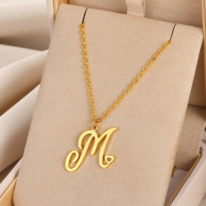 A-Z Initial Letter Pendant Necklaces