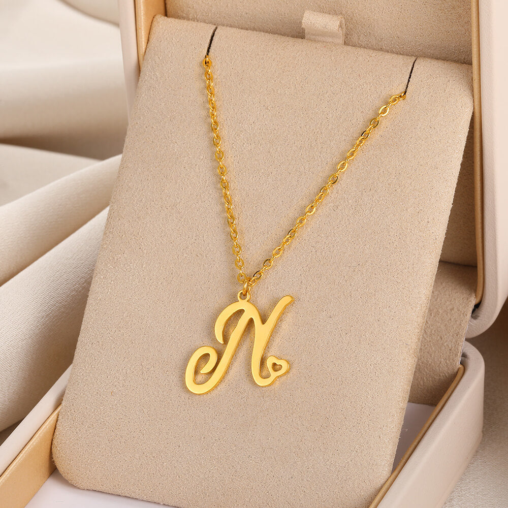 A-Z Initial Letter Pendant Necklaces