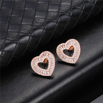 Heart Shape Zircon Stone Earring