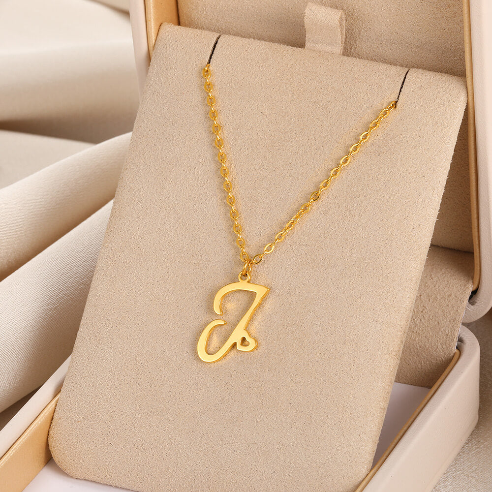 A-Z Initial Letter Pendant Necklaces