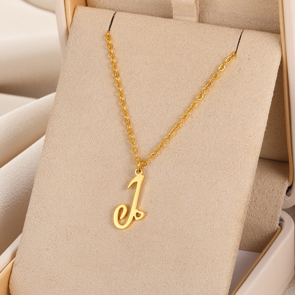 A-Z Initial Letter Pendant Necklaces