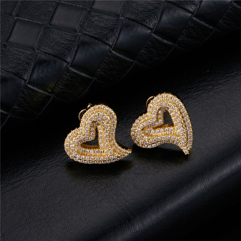 Heart Shape Zircon Stone Earring