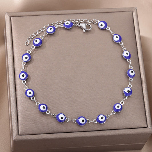 Stainless Steel Evil Eye Anklets