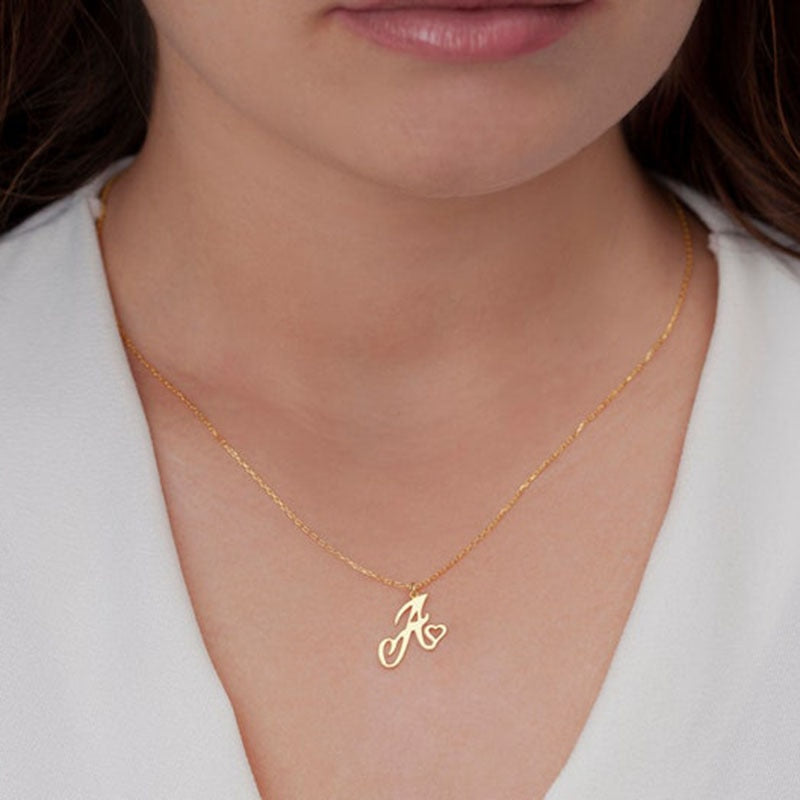 A-Z Initial Letter Pendant Necklaces