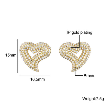 Heart Shape Zircon Stone Earring