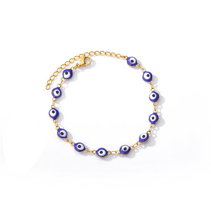 Stainless Steel Evil Eye Anklets