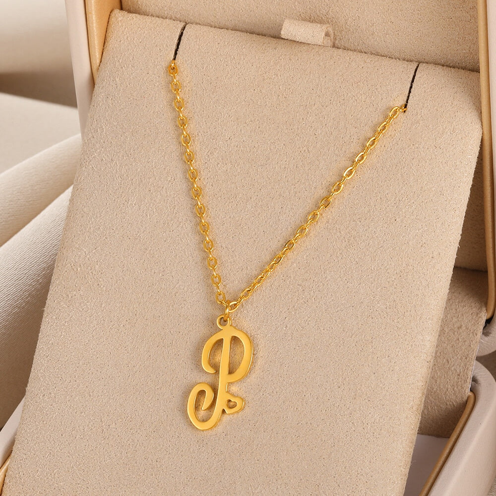 A-Z Initial Letter Pendant Necklaces