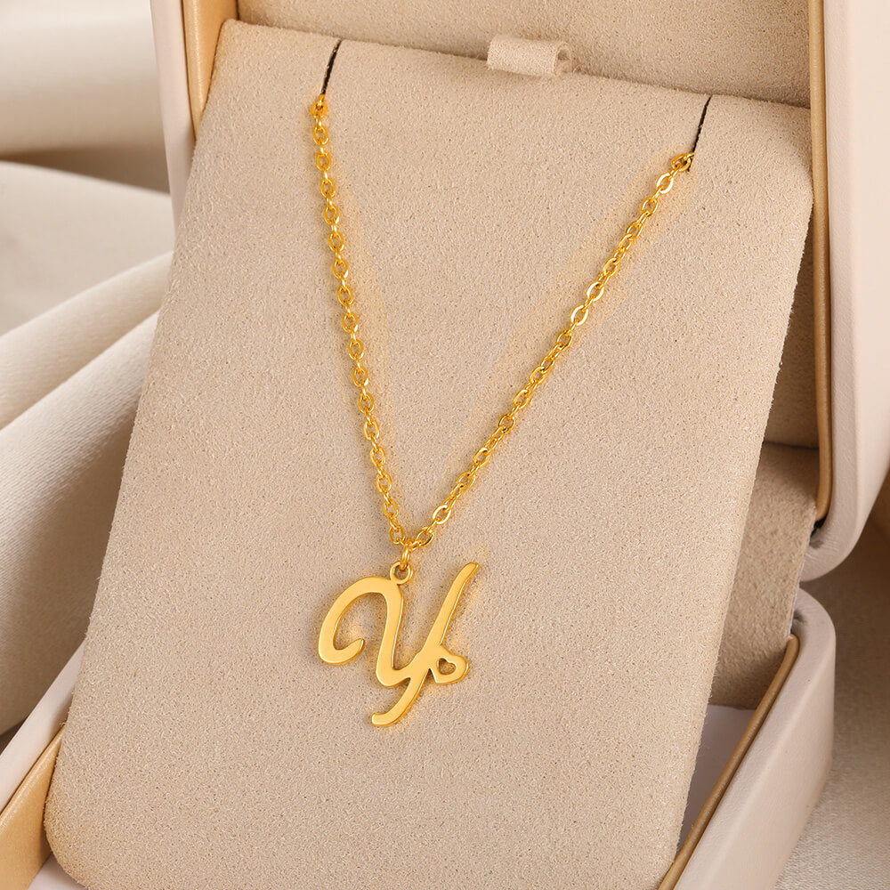 A-Z Initial Letter Pendant Necklaces