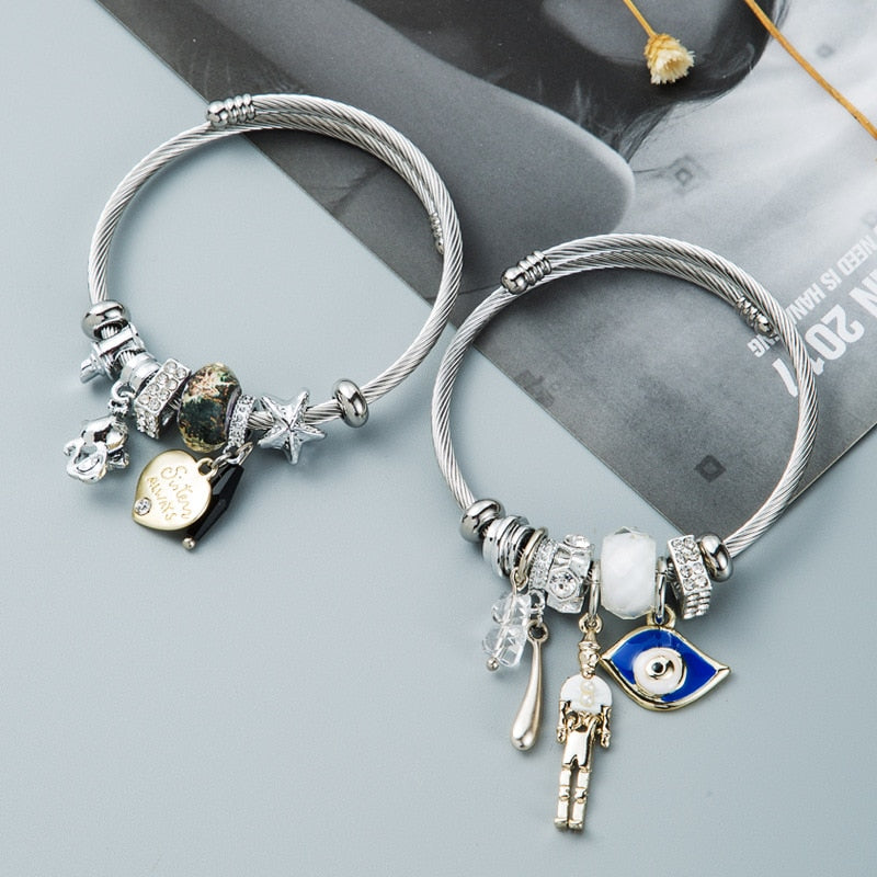 Evil Eye Butterfly Love Bracelet