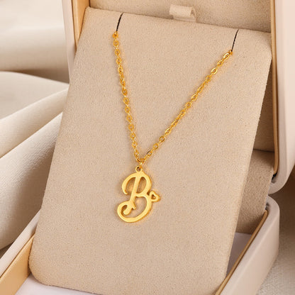 A-Z Initial Letter Pendant Necklaces