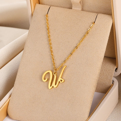 A-Z Initial Letter Pendant Necklaces