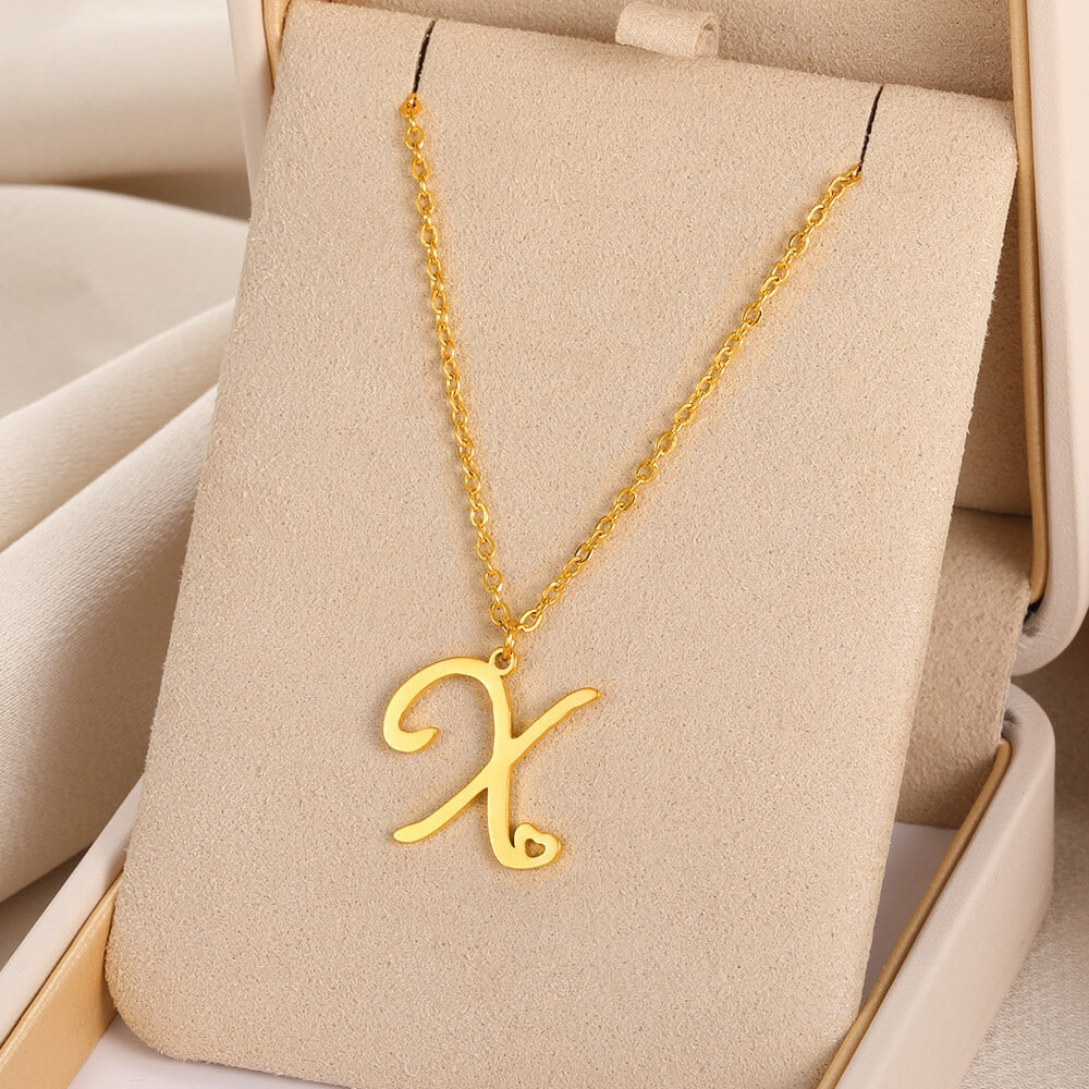 A-Z Initial Letter Pendant Necklaces