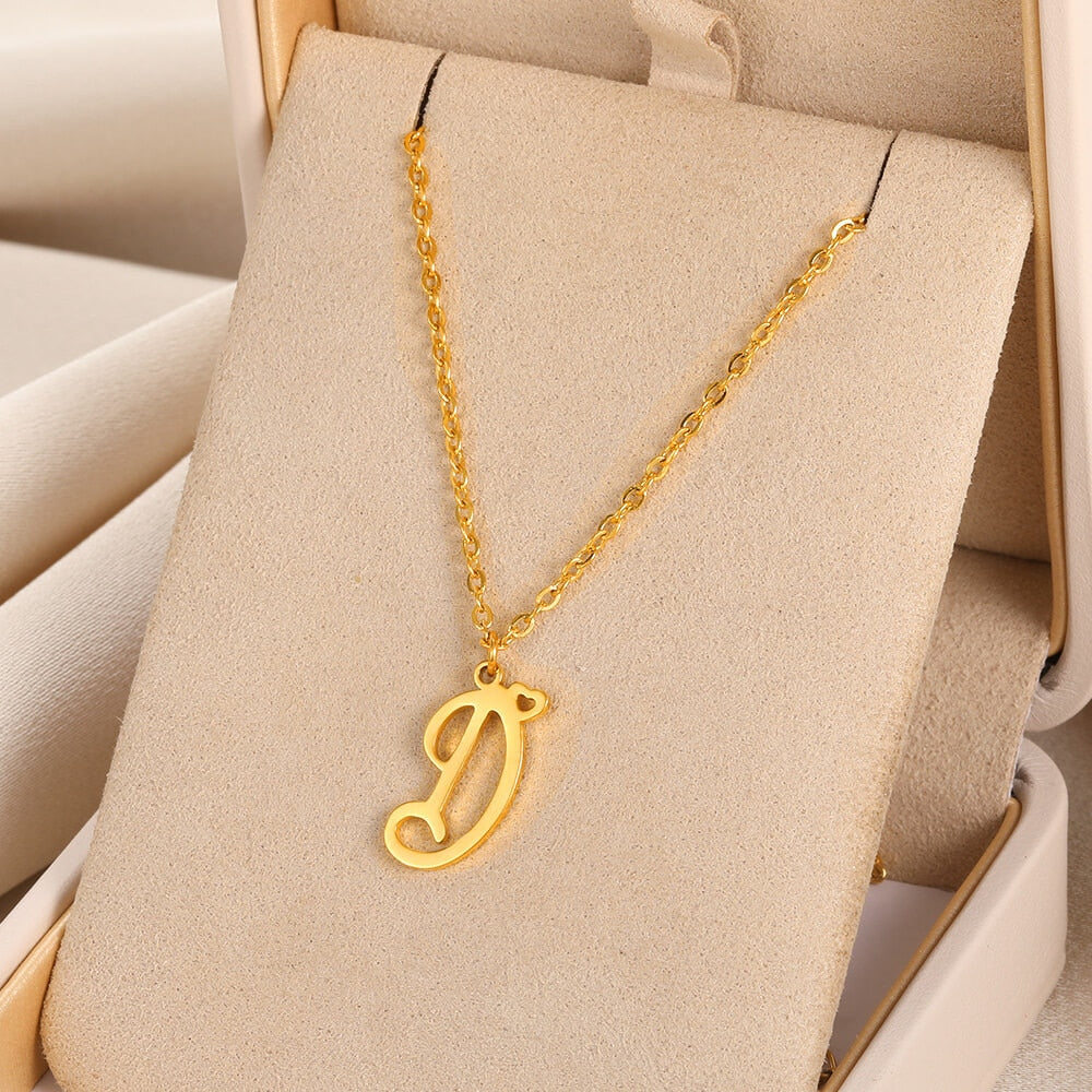 A-Z Initial Letter Pendant Necklaces