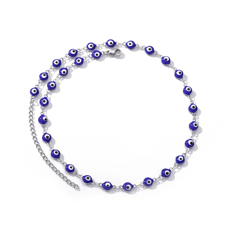 Stainless Steel Evil Eye Anklets