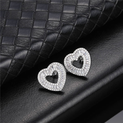 Heart Shape Zircon Stone Earring