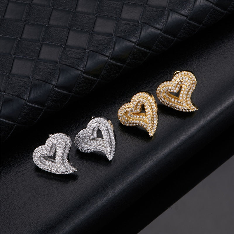 Heart Shape Zircon Stone Earring