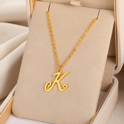 A-Z Initial Letter Pendant Necklaces