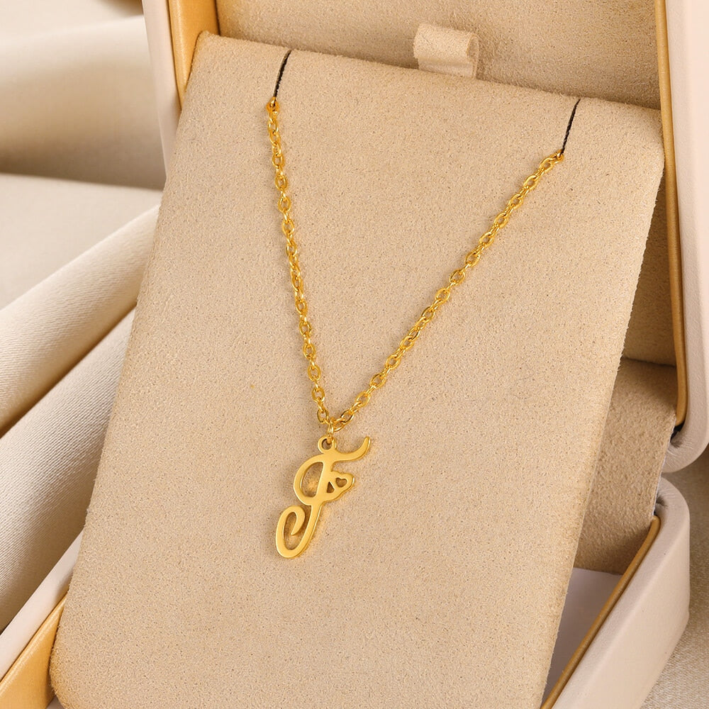 A-Z Initial Letter Pendant Necklaces