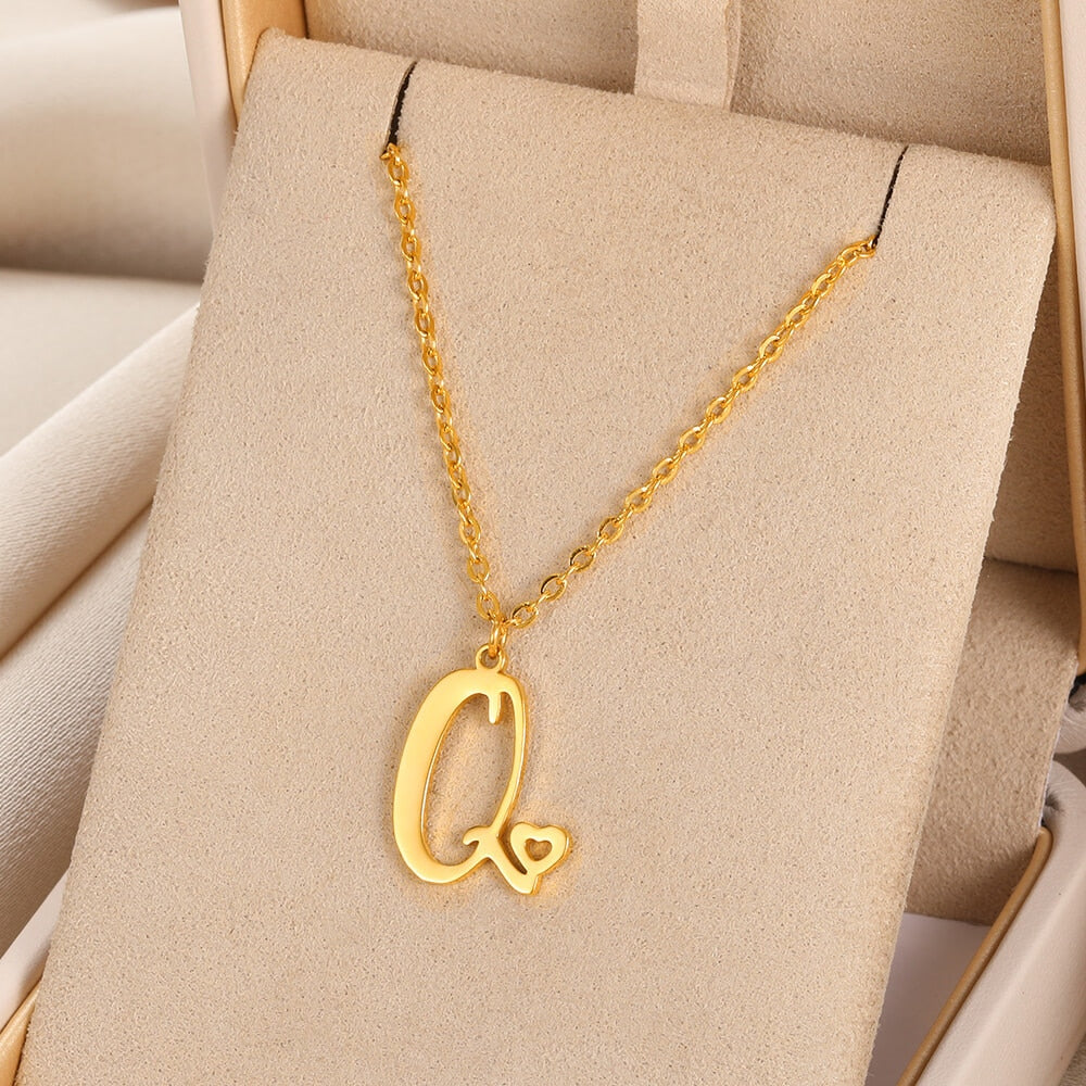 A-Z Initial Letter Pendant Necklaces