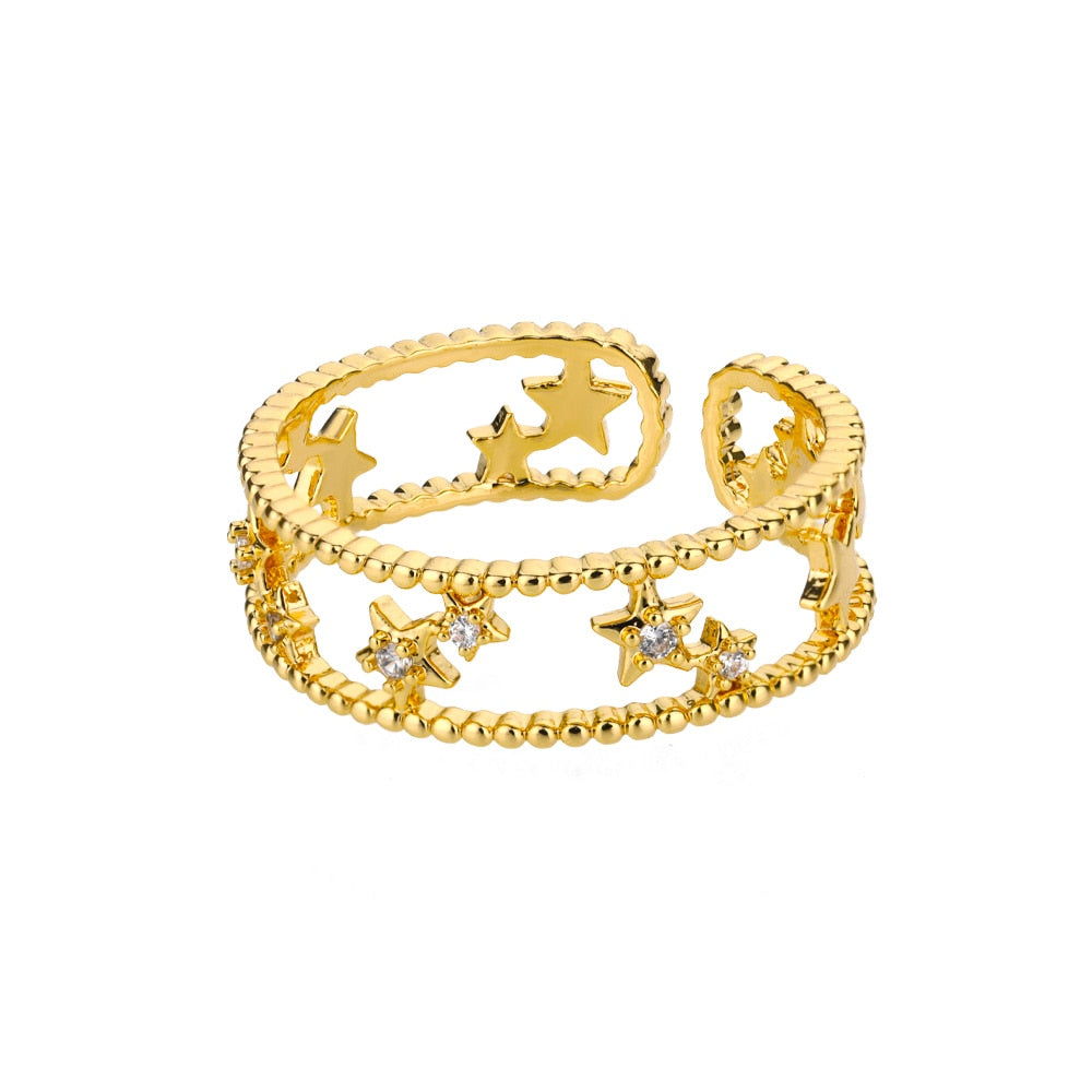 Classic Twist Chain Open Rings