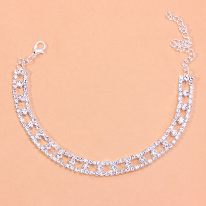 Beach Accessories Crystal Lozenge Anklet