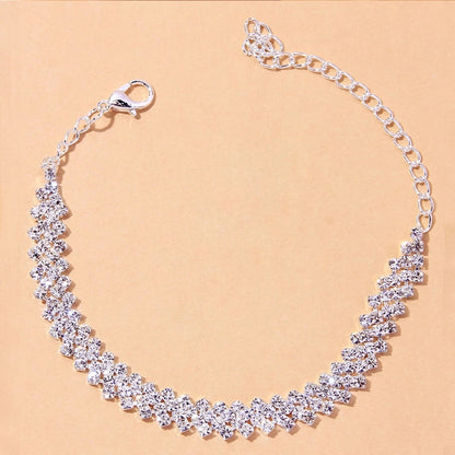 Beach Accessories Crystal Lozenge Anklet