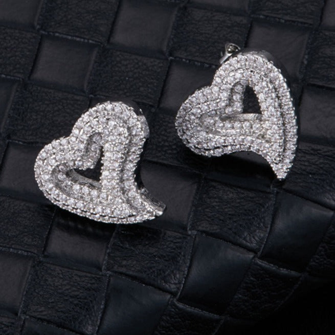 Heart Shape Zircon Stone Earring