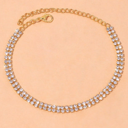 Beach Accessories Crystal Lozenge Anklet