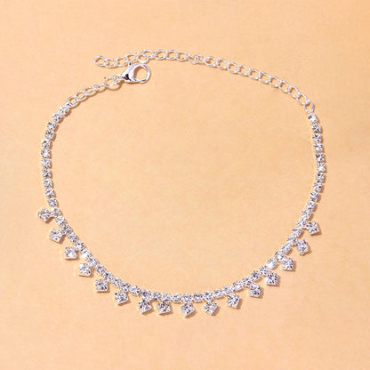 Beach Accessories Crystal Lozenge Anklet