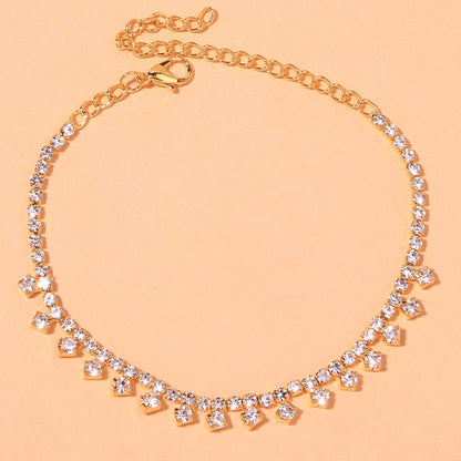 Beach Accessories Crystal Lozenge Anklet